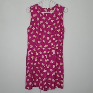 Vintage Express daisy print skort romper size 9/10